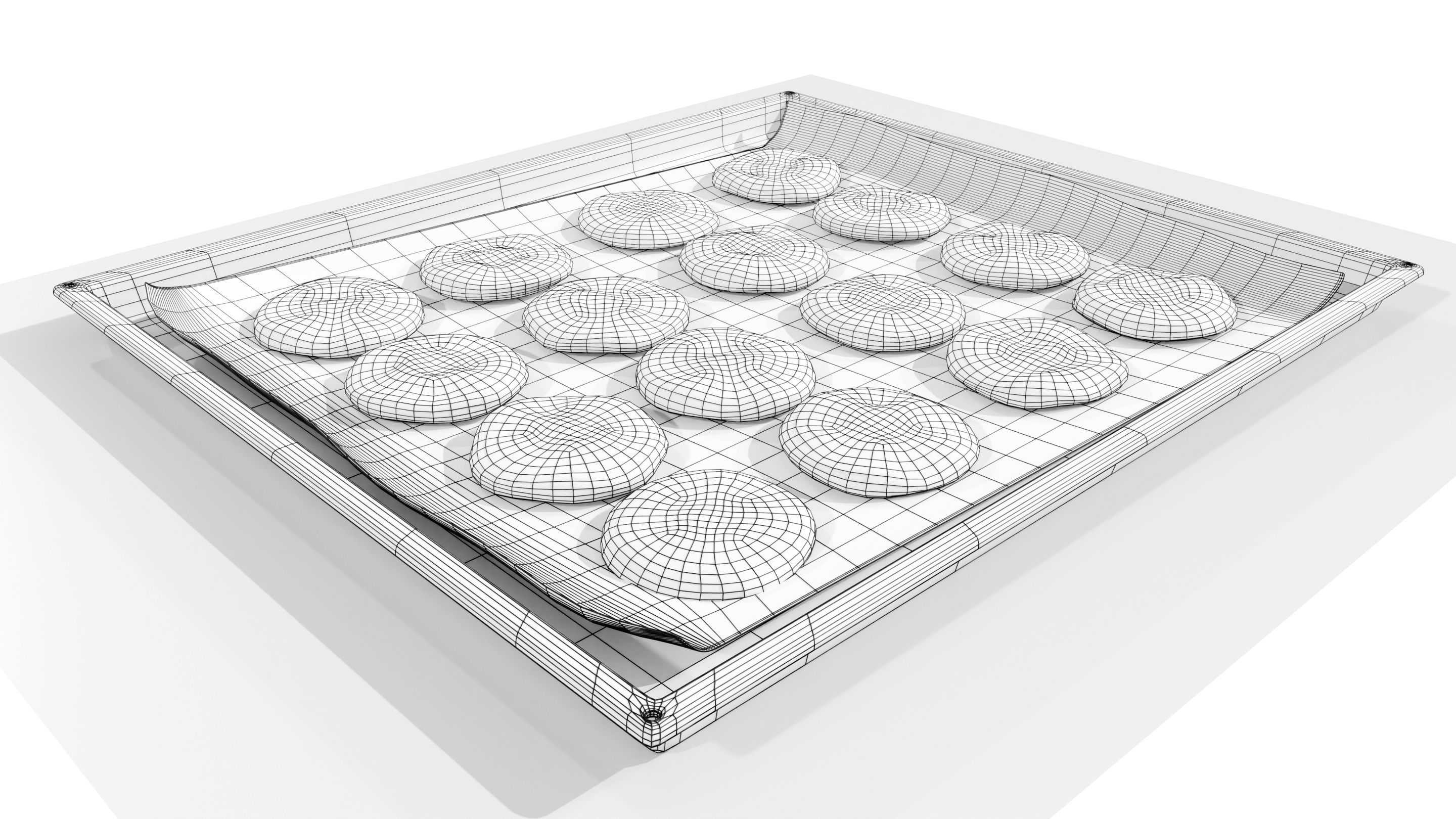 Tray with Cookies 3D model_12