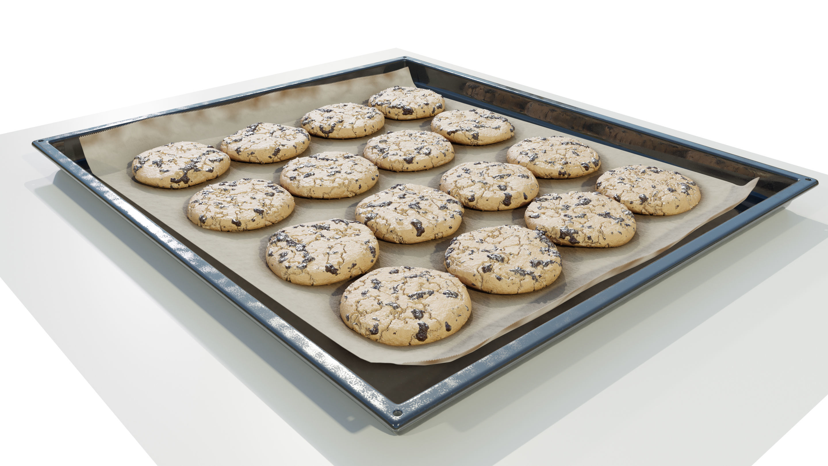 Tray with Cookies 3D model_5