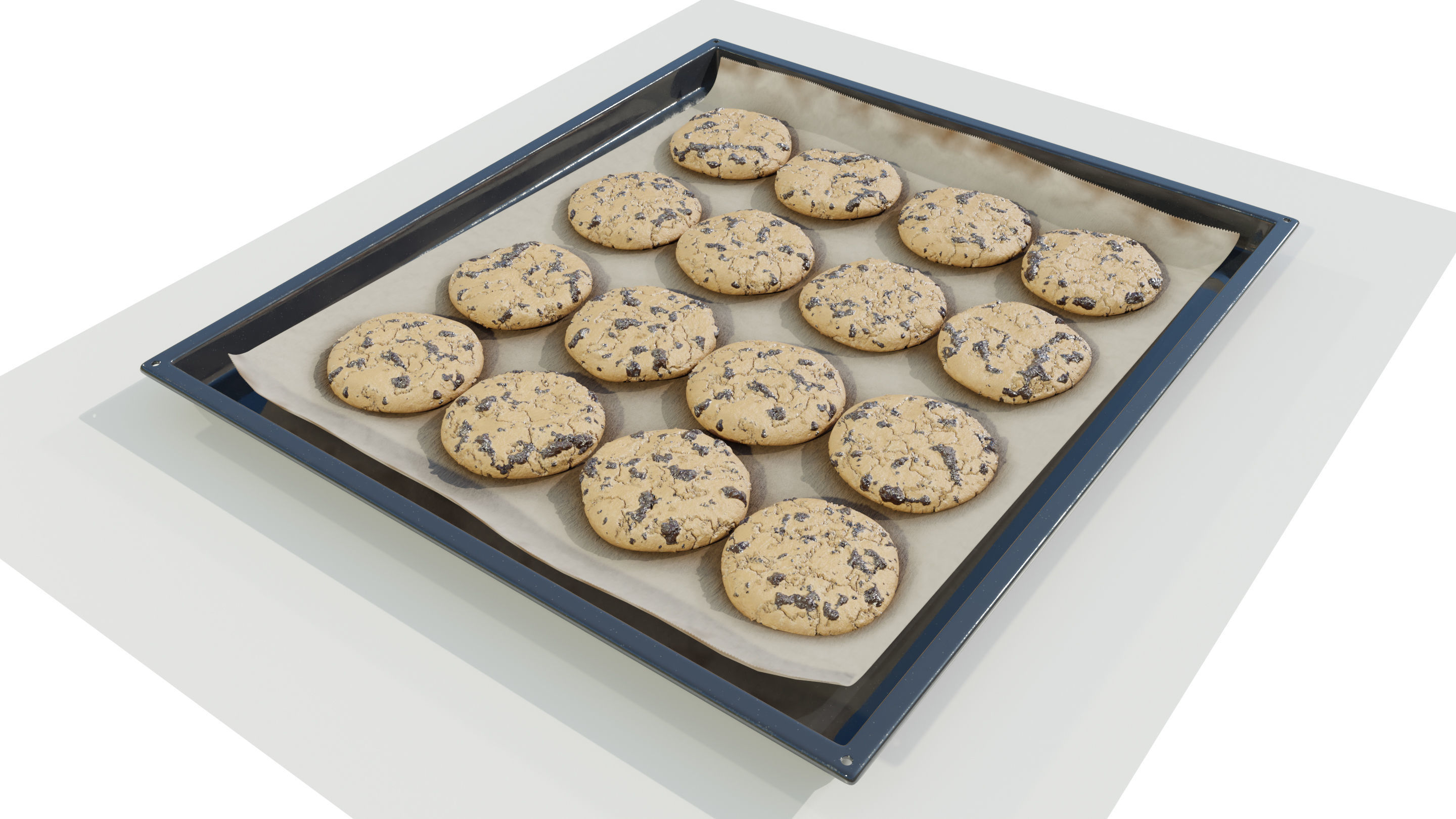 Tray with Cookies 3D model_6