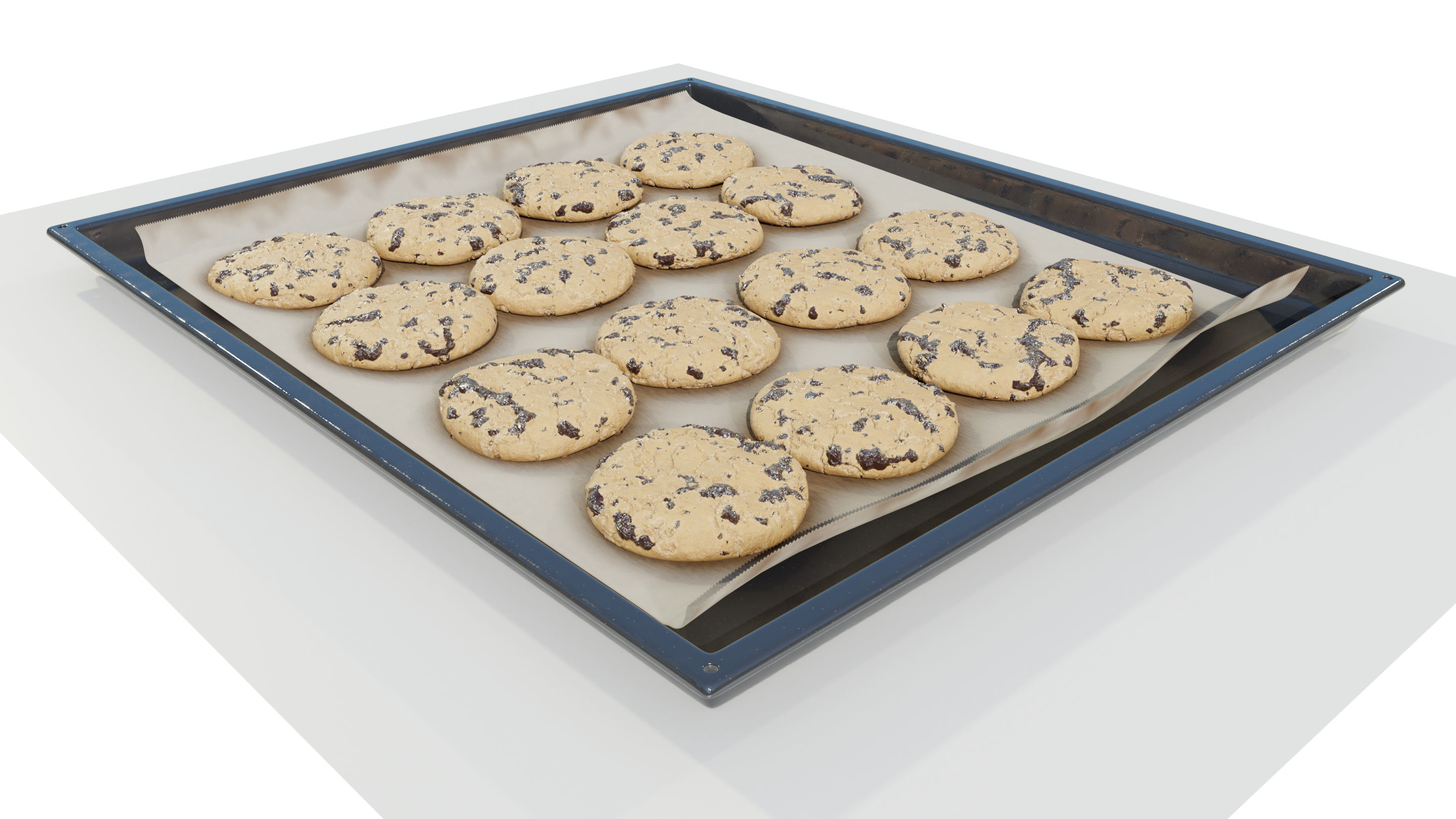 Tray with Cookies 3D model_3