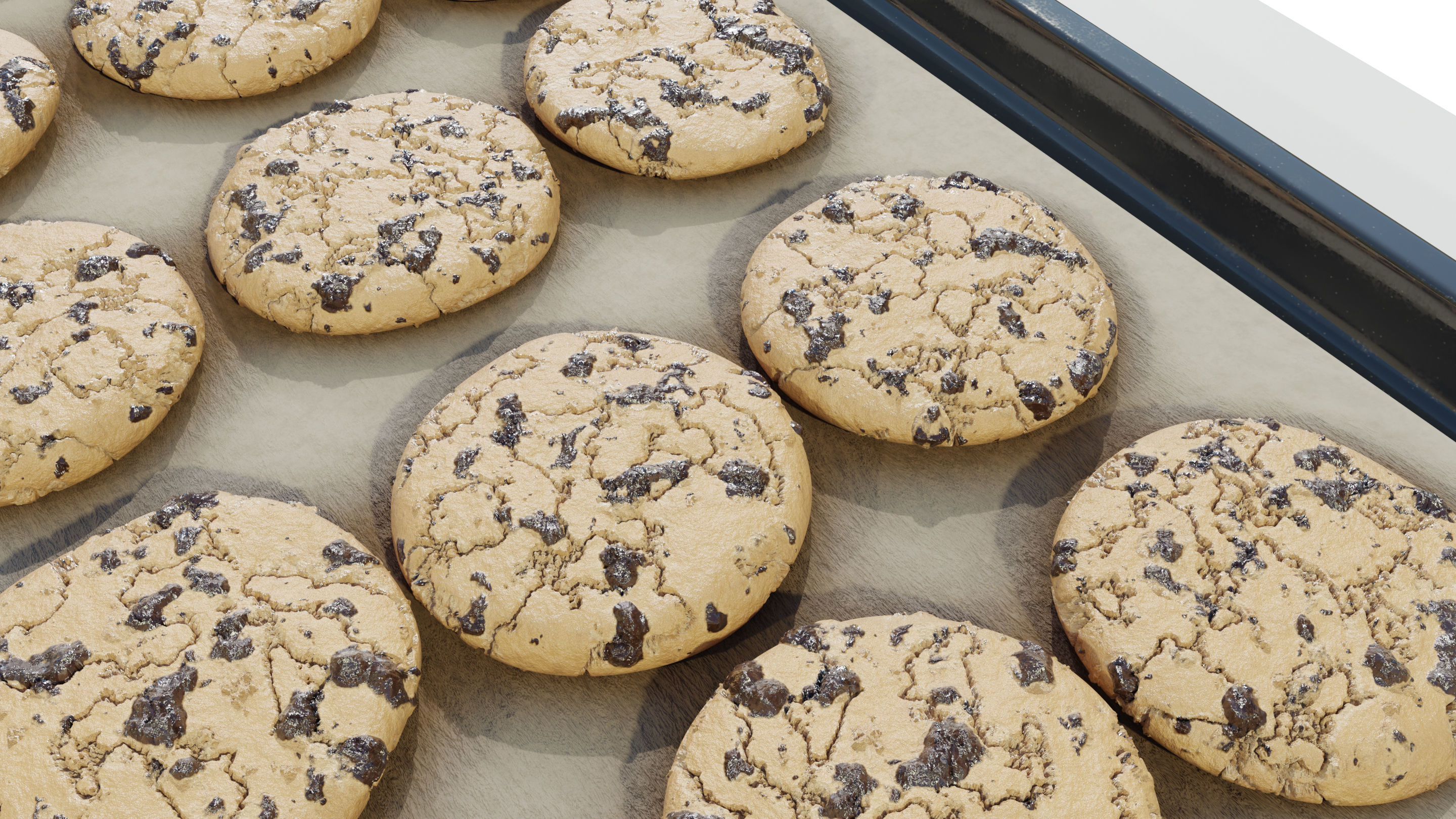 Tray with Cookies 3D model_9