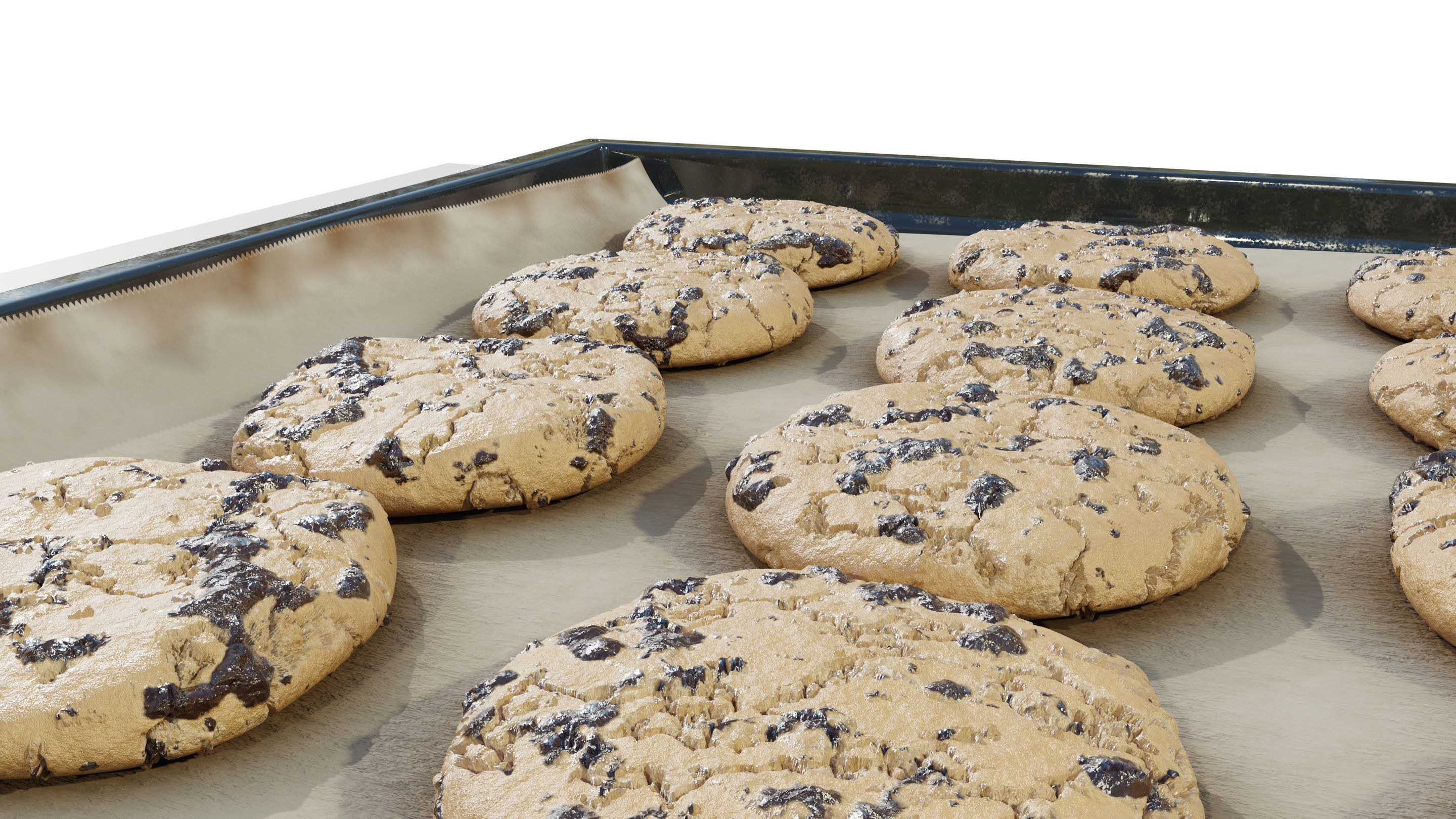 Tray with Cookies 3D model_8