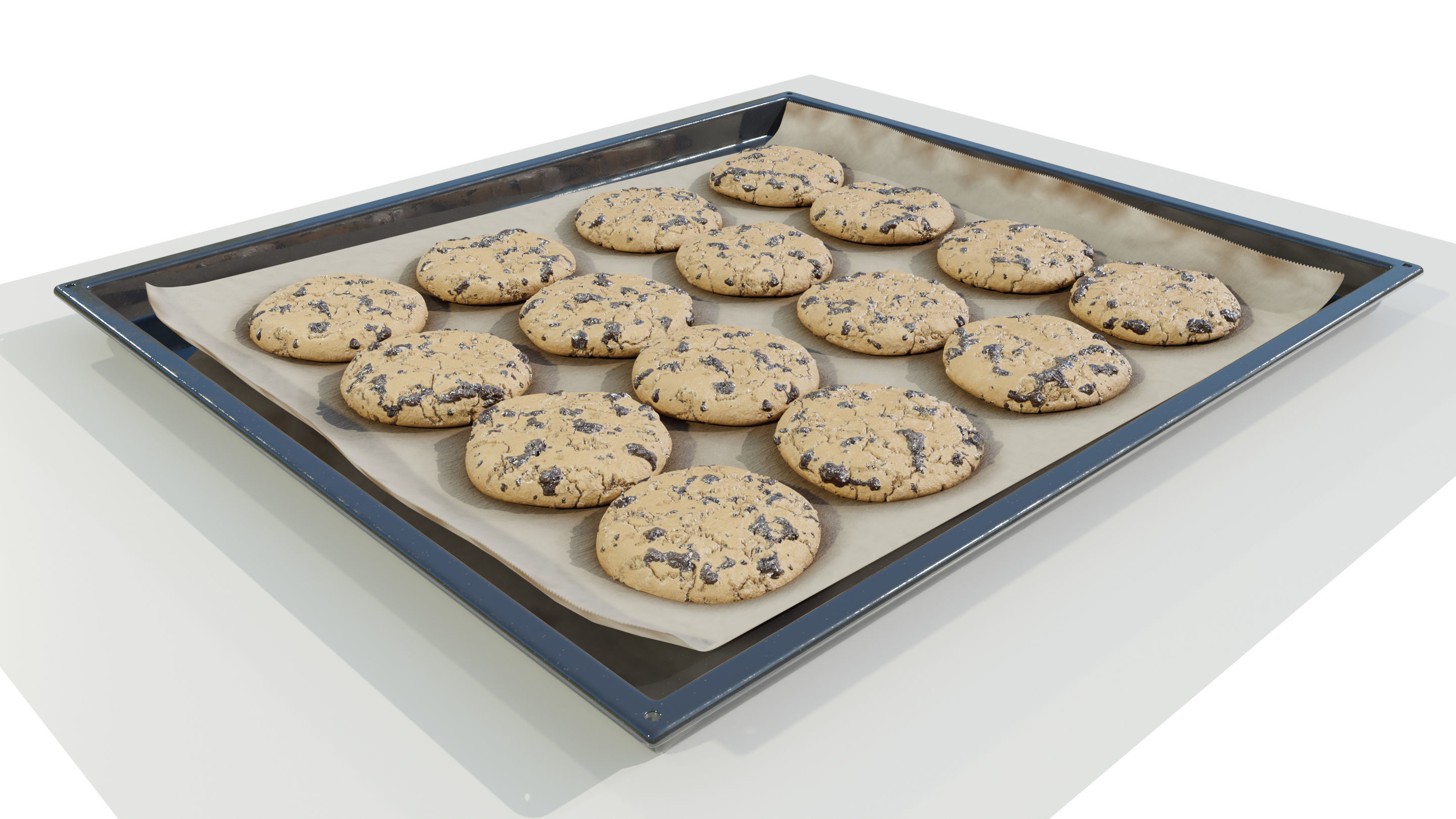 Tray with Cookies 3D model_2