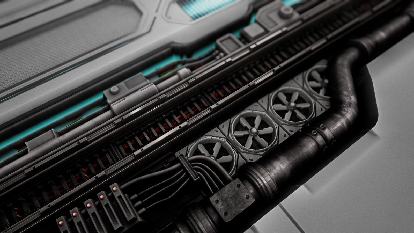 Sci-Fi Corridor Trim Sheets Texture_11