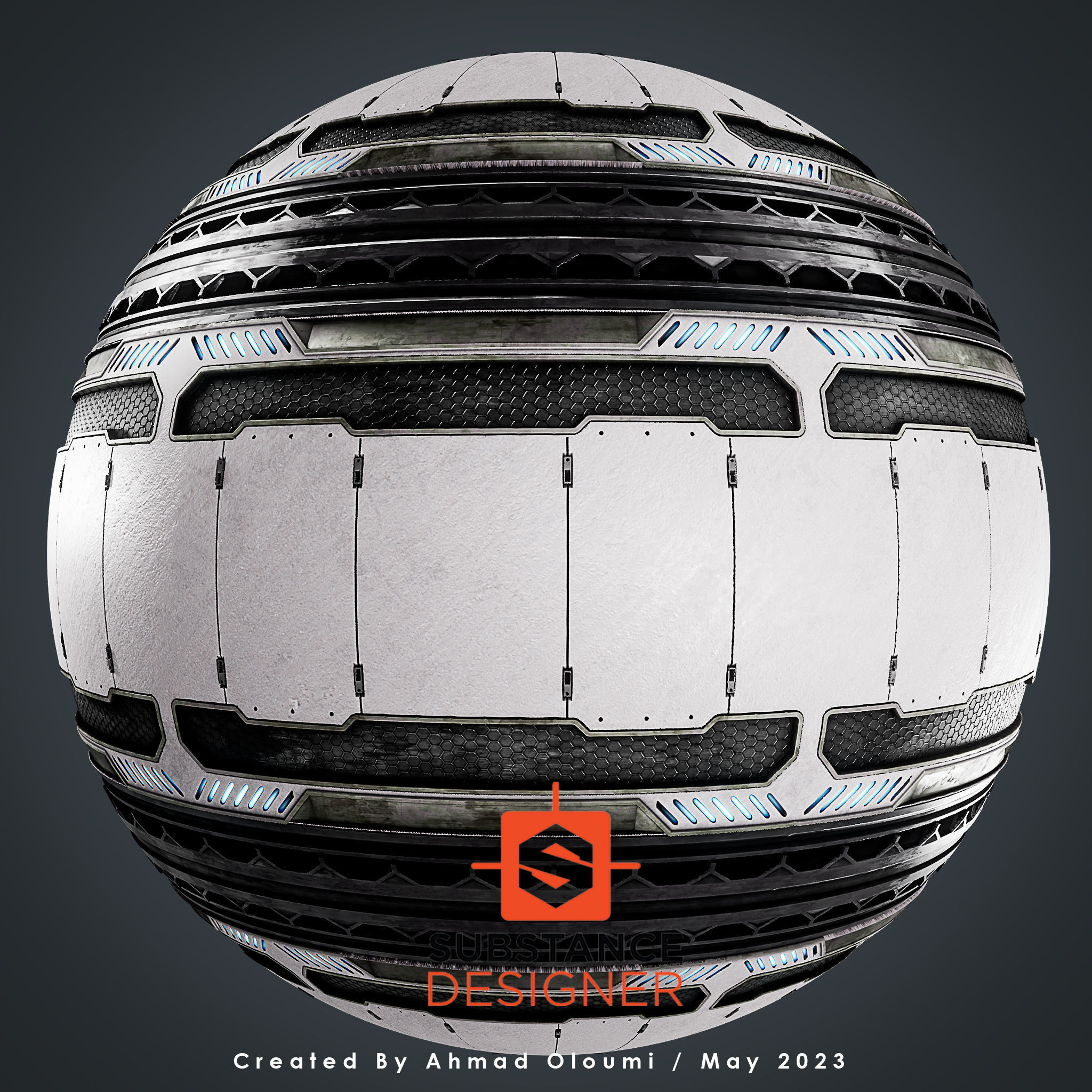 Sci-Fi Corridor Trim Sheets Texture_9