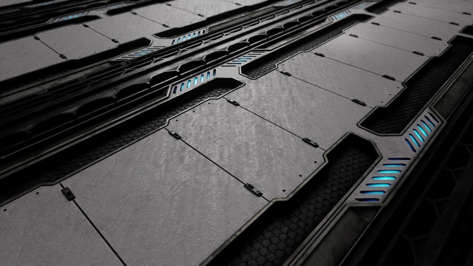 Sci-Fi Corridor Trim Sheets Texture_13