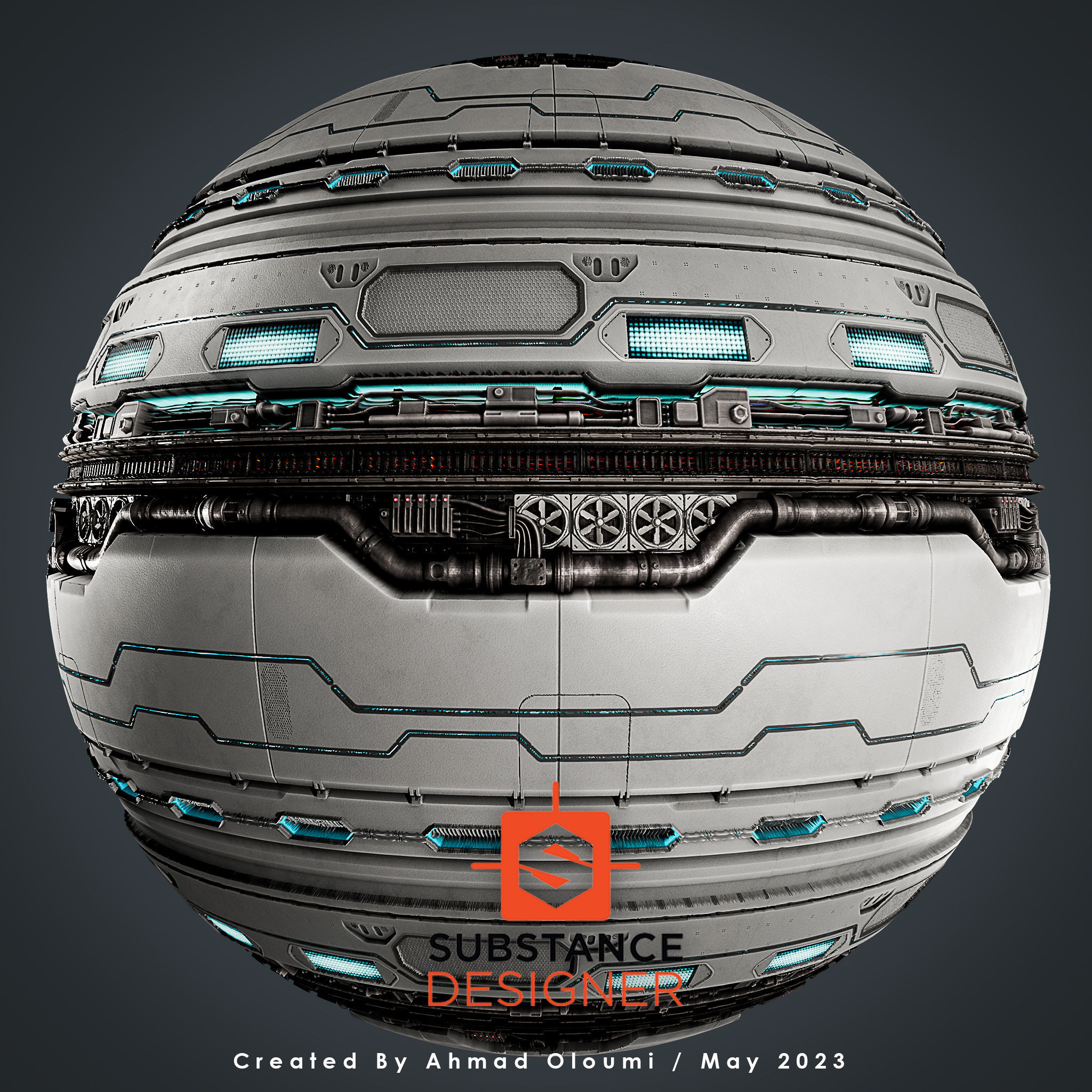 Sci-Fi Corridor Trim Sheets Texture_8