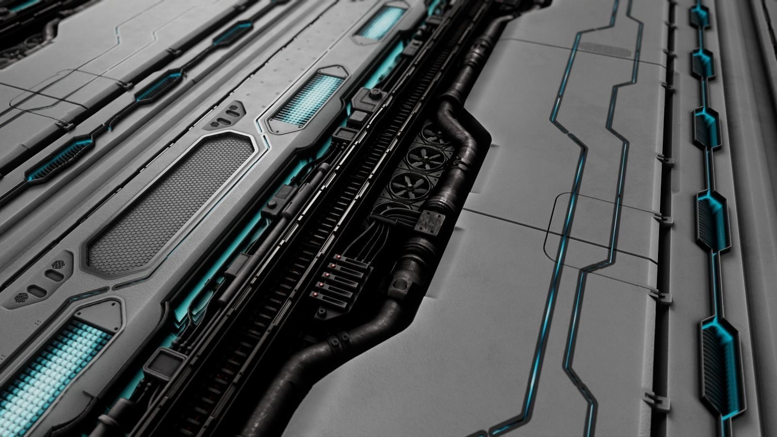 Sci-Fi Corridor Trim Sheets Texture_10