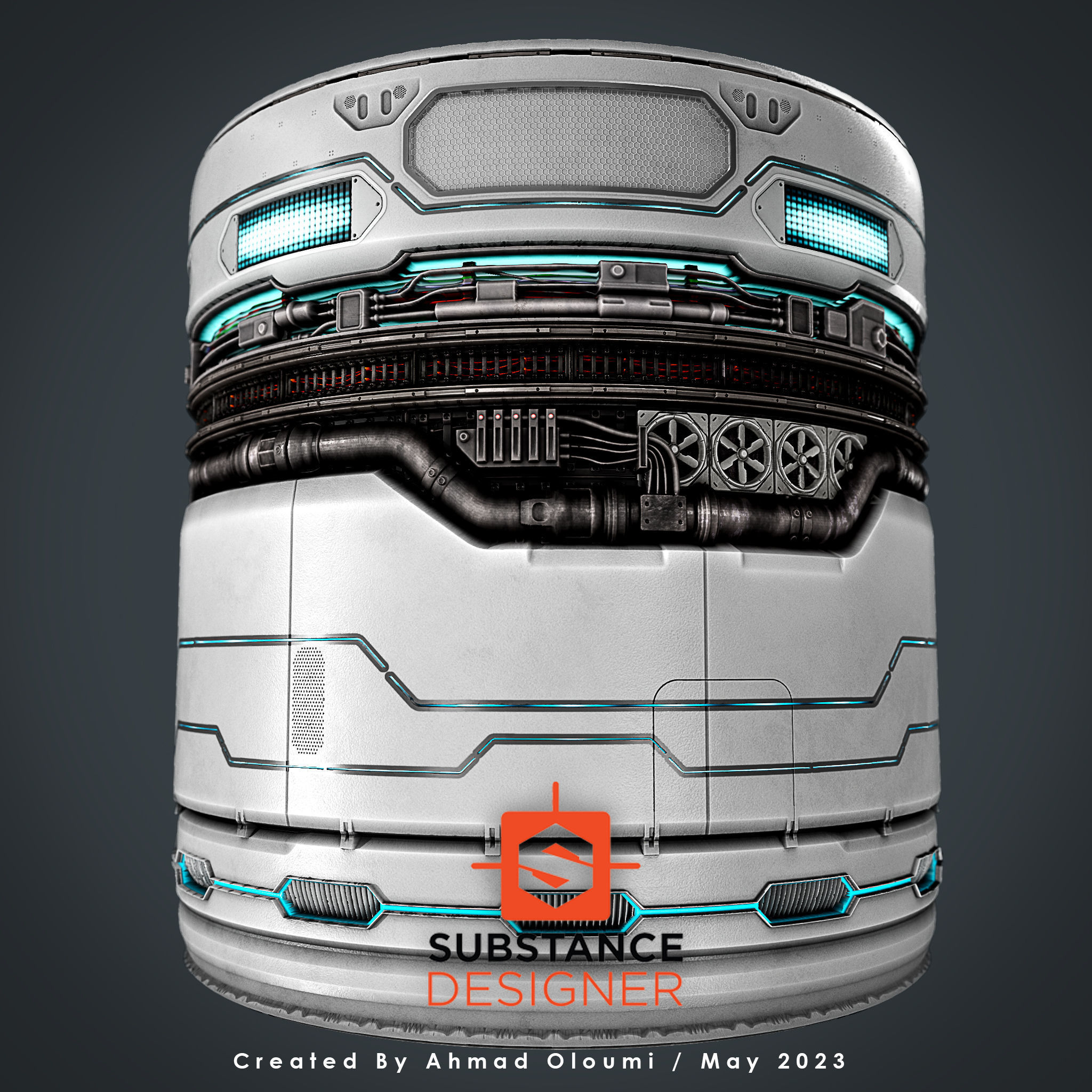 Sci-Fi Corridor Trim Sheets Texture_7