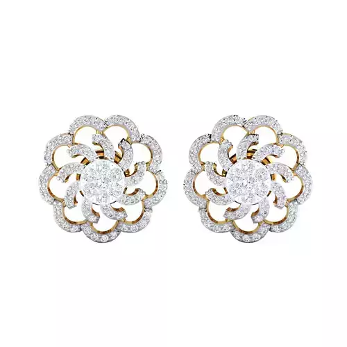 Women Stud Earrings STL JCD OBJ FBX Renders Details