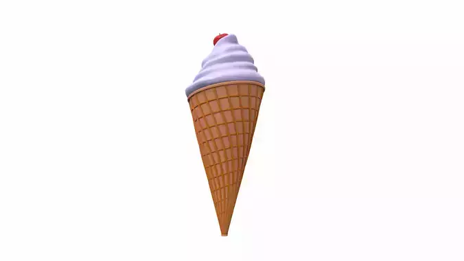 Cartoon ice cream 1 3D model