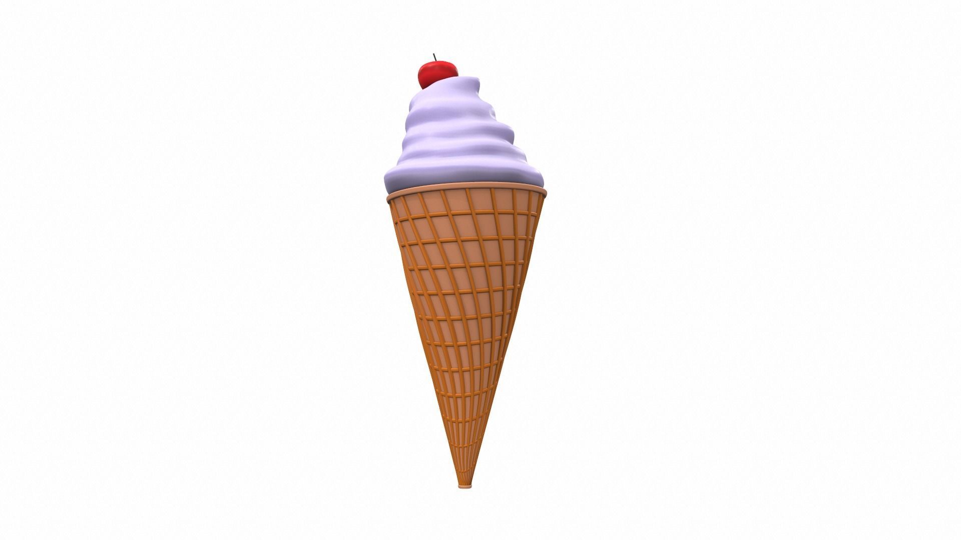 Cartoon ice cream 1 3D model_1