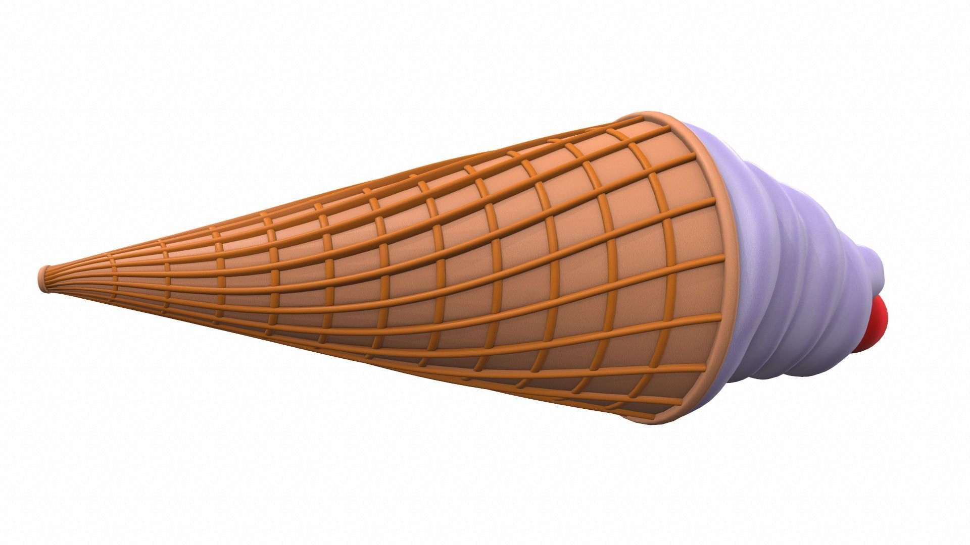 Cartoon ice cream 1 3D model_4