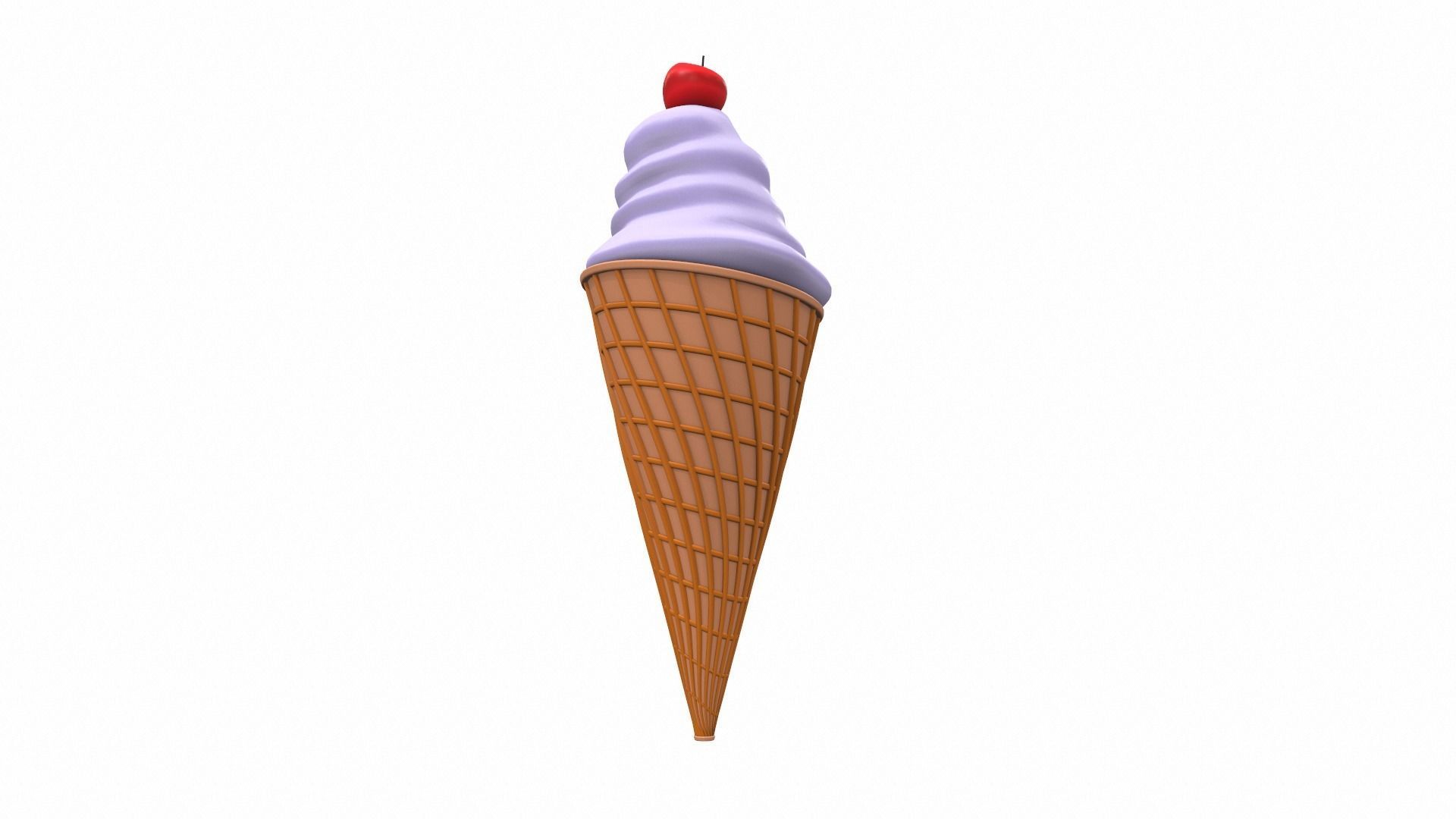 Cartoon ice cream 1 3D model_2