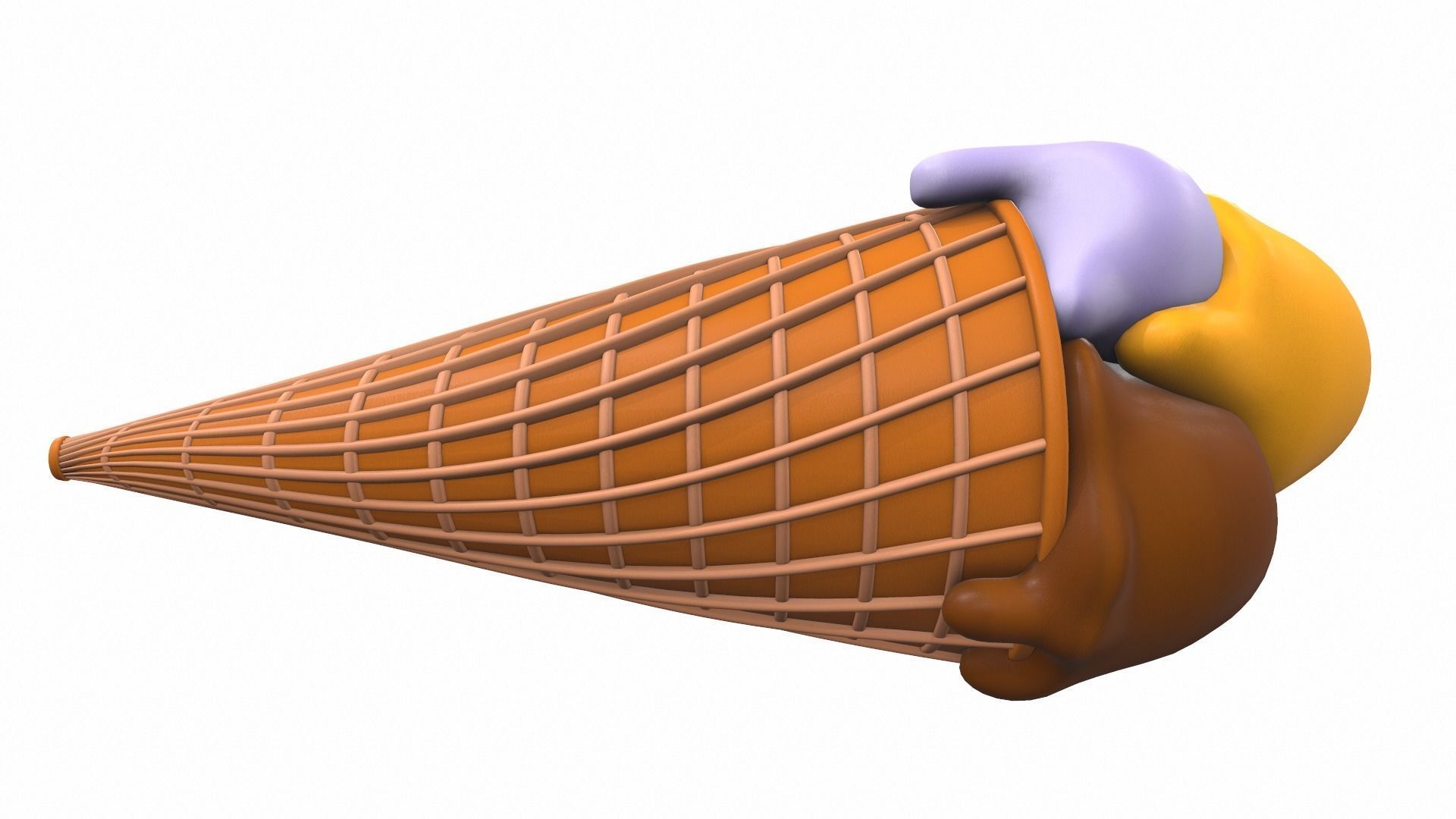Cartoon ice cream 2 3D model_6