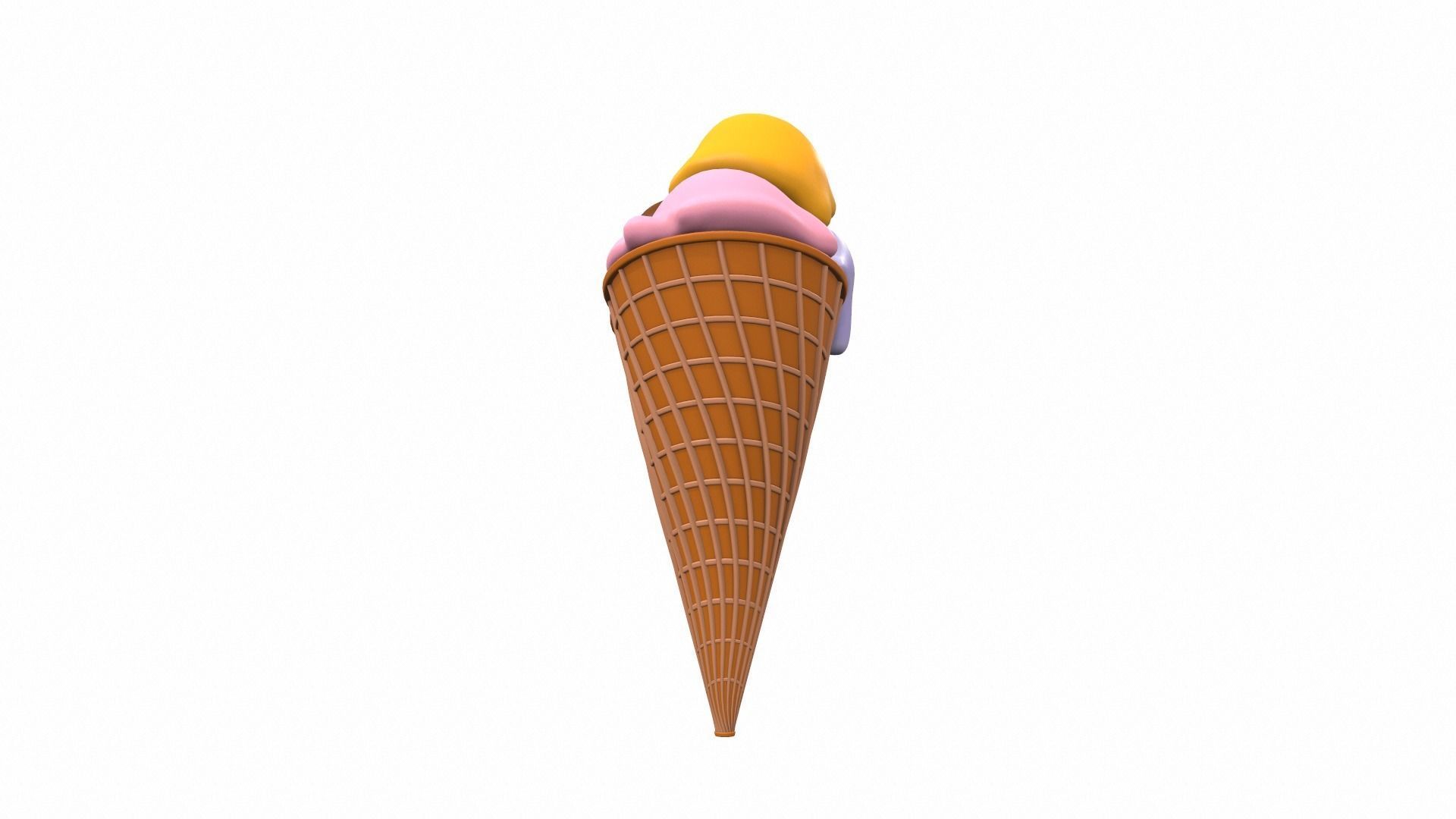Cartoon ice cream 2 3D model_3