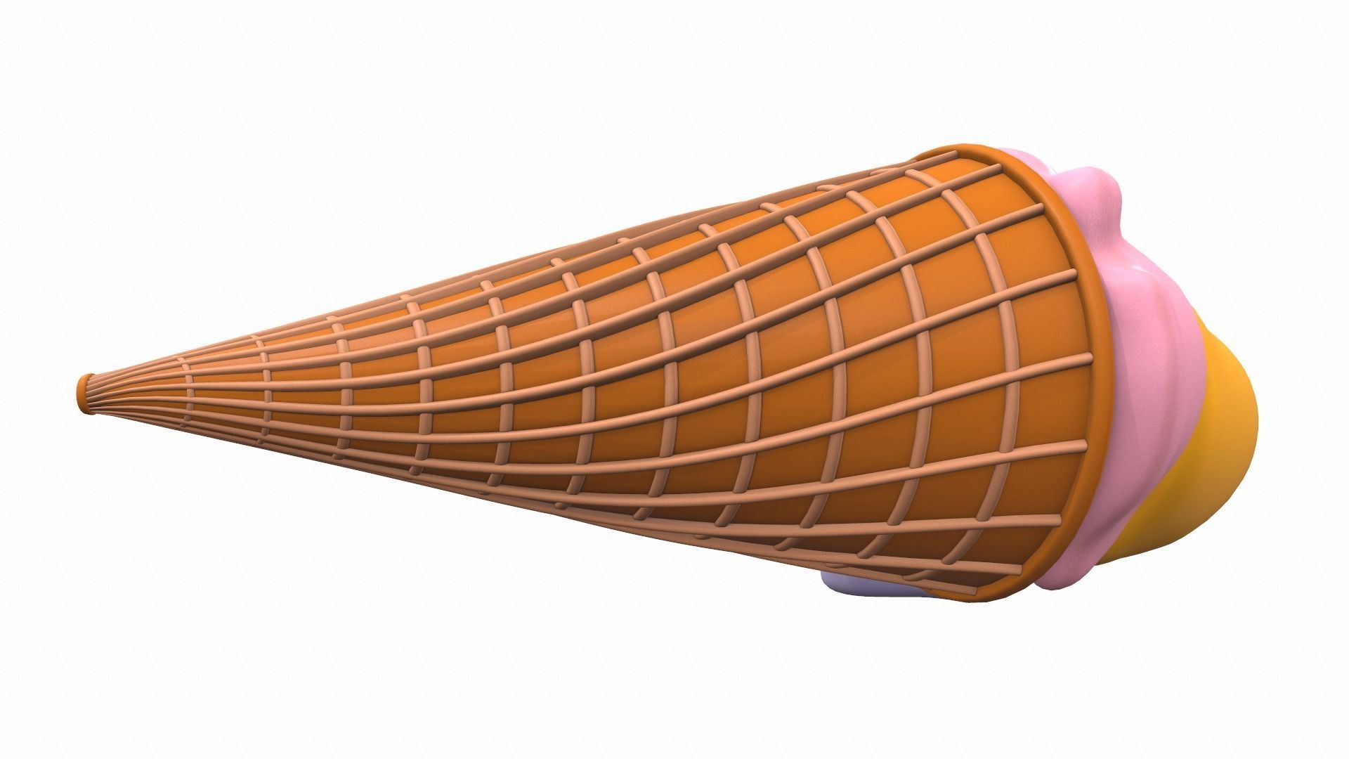 Cartoon ice cream 2 3D model_4