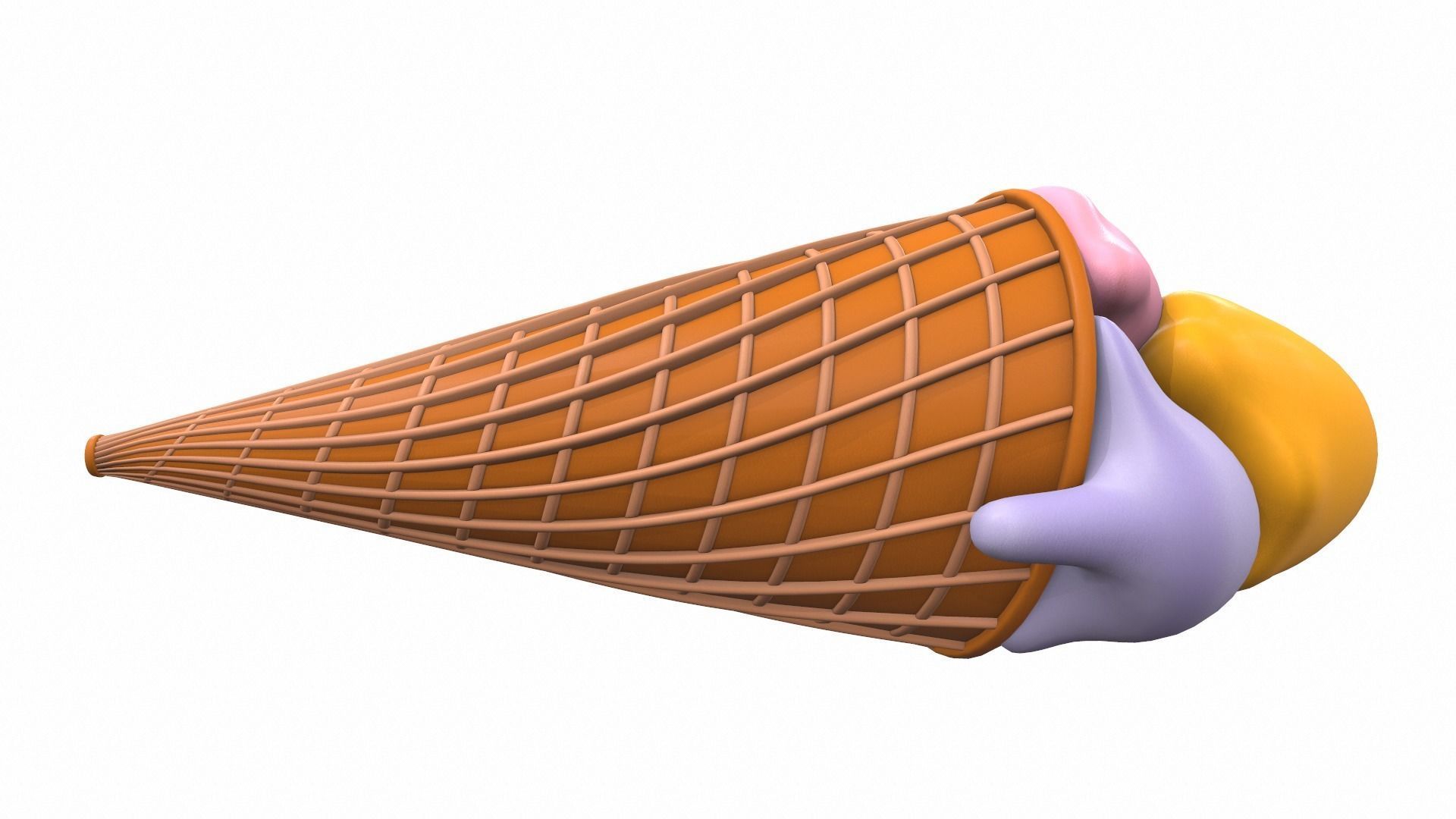 Cartoon ice cream 2 3D model_7