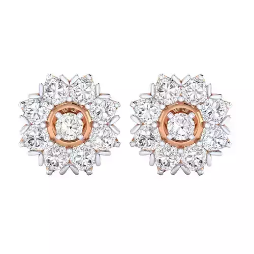 Women Stud Earrings STL JCD OBJ FBX Renders Details