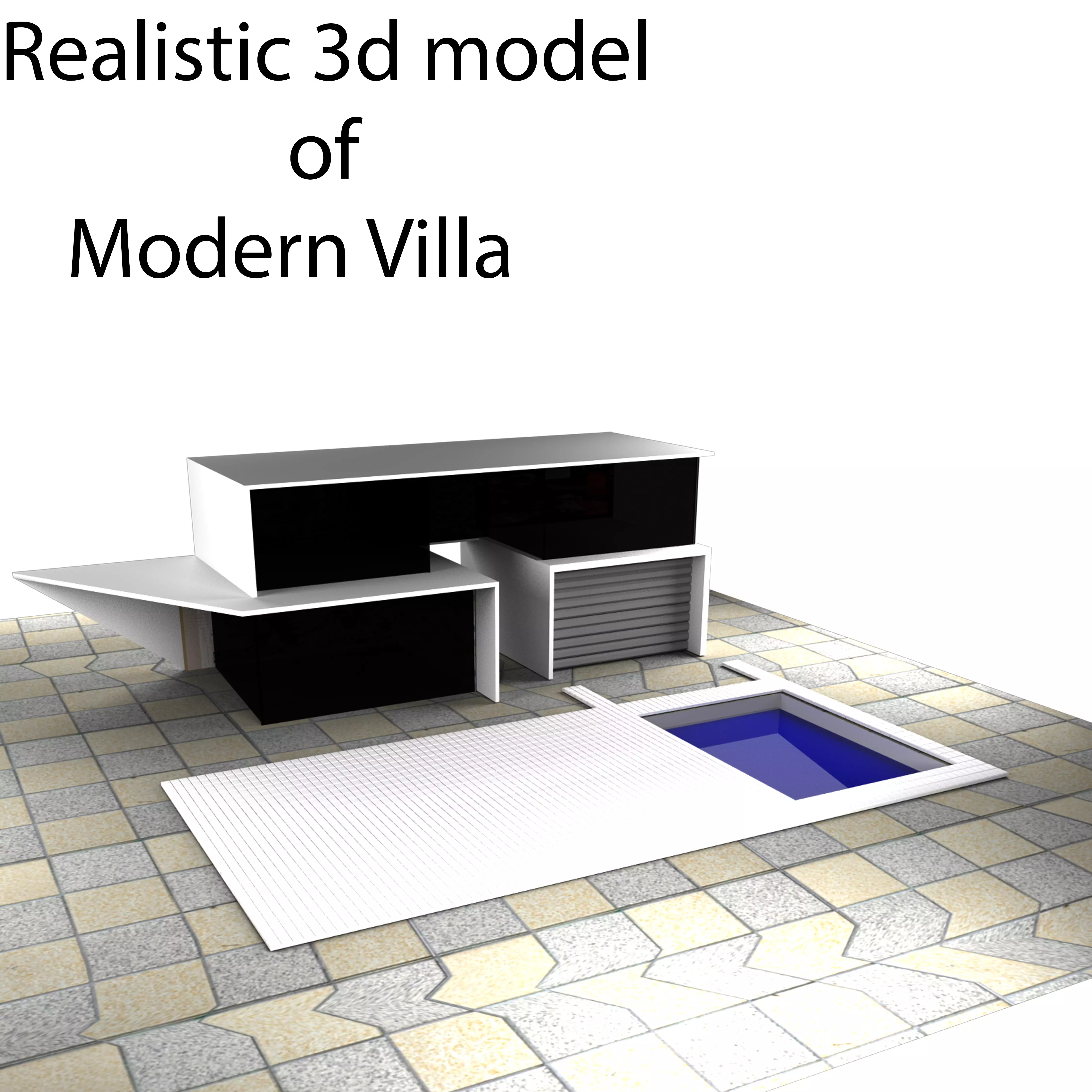 Modern Villa Low-poly 3D model