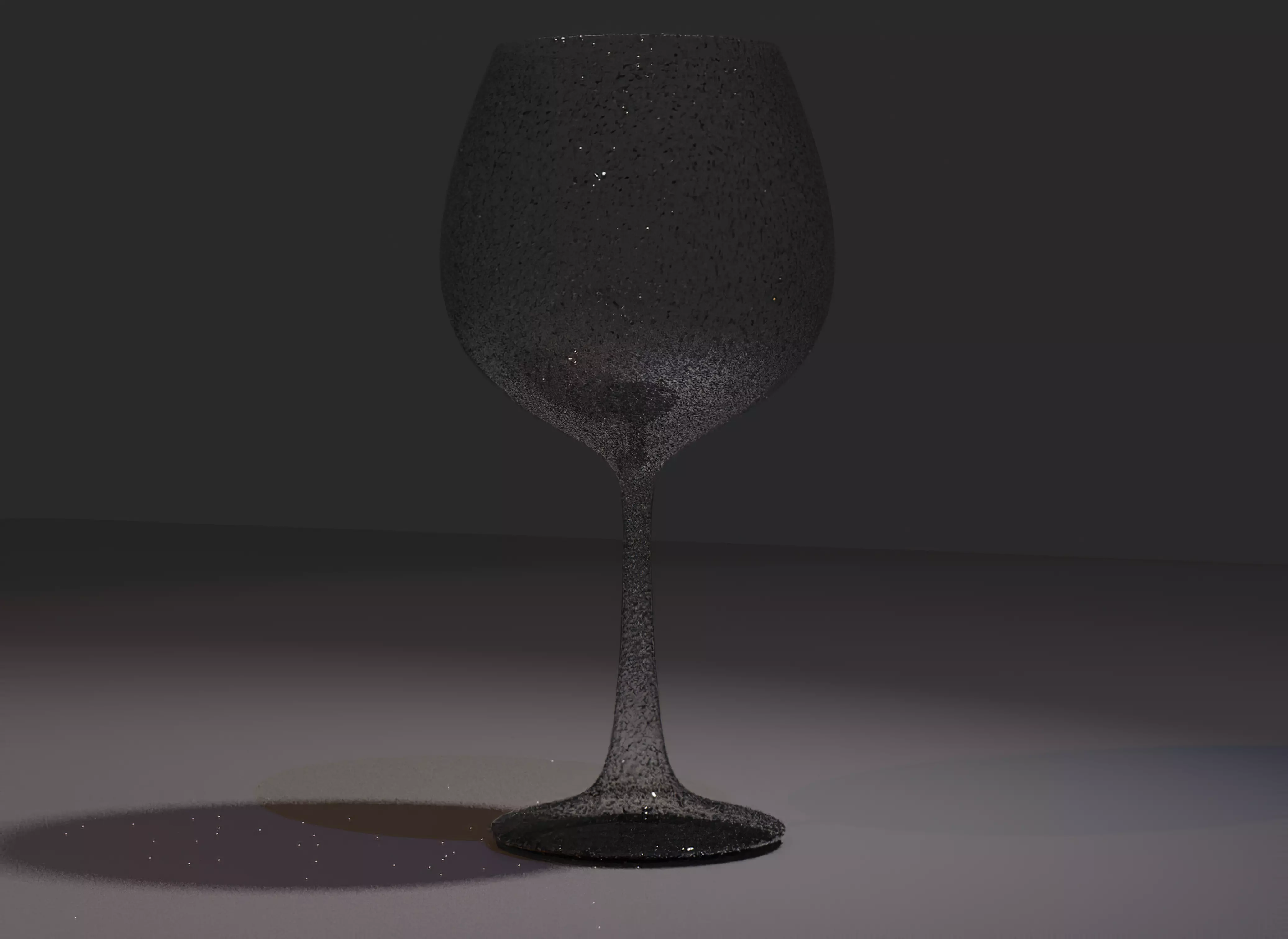 Glass model Low poly wine Glass Blender 3D model