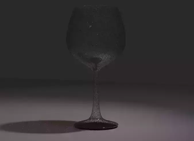 Glass model Low poly wine Glass Blender