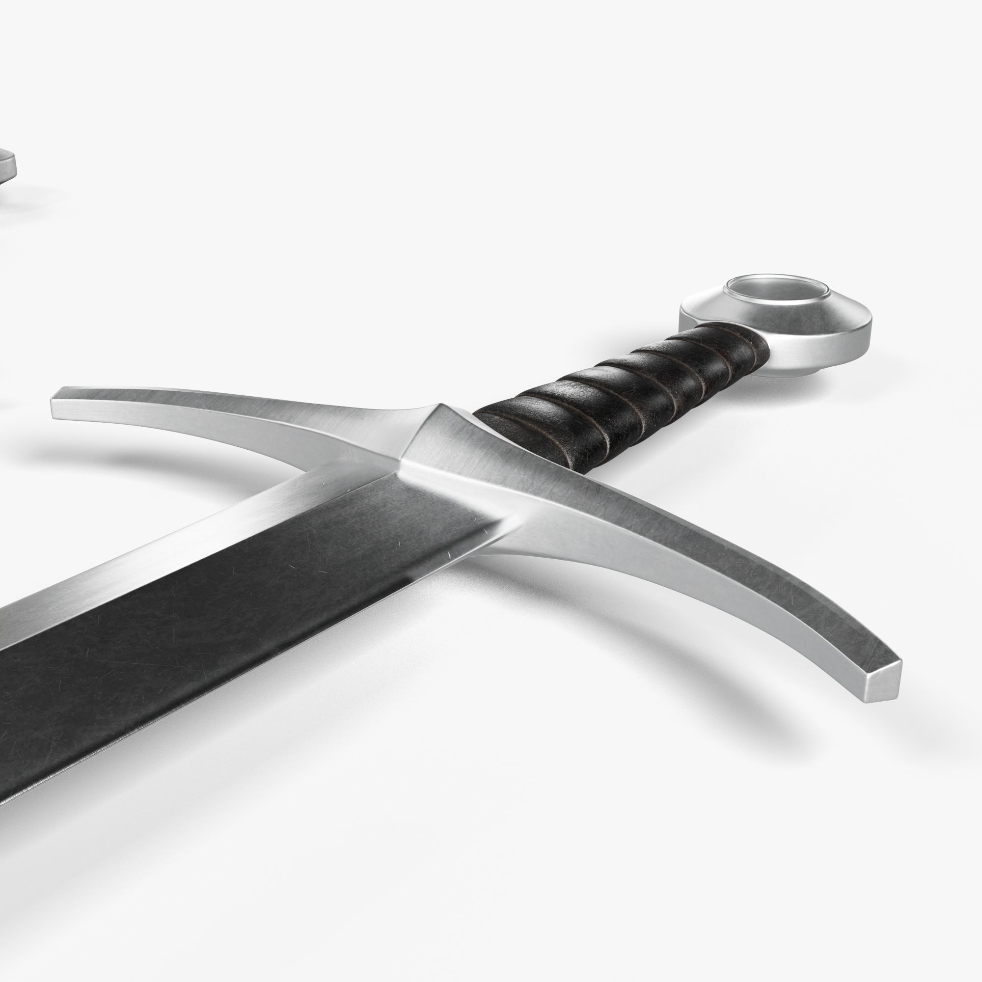 Collection medieval swords 01-05 plus old textures and sheaths 3D model_42