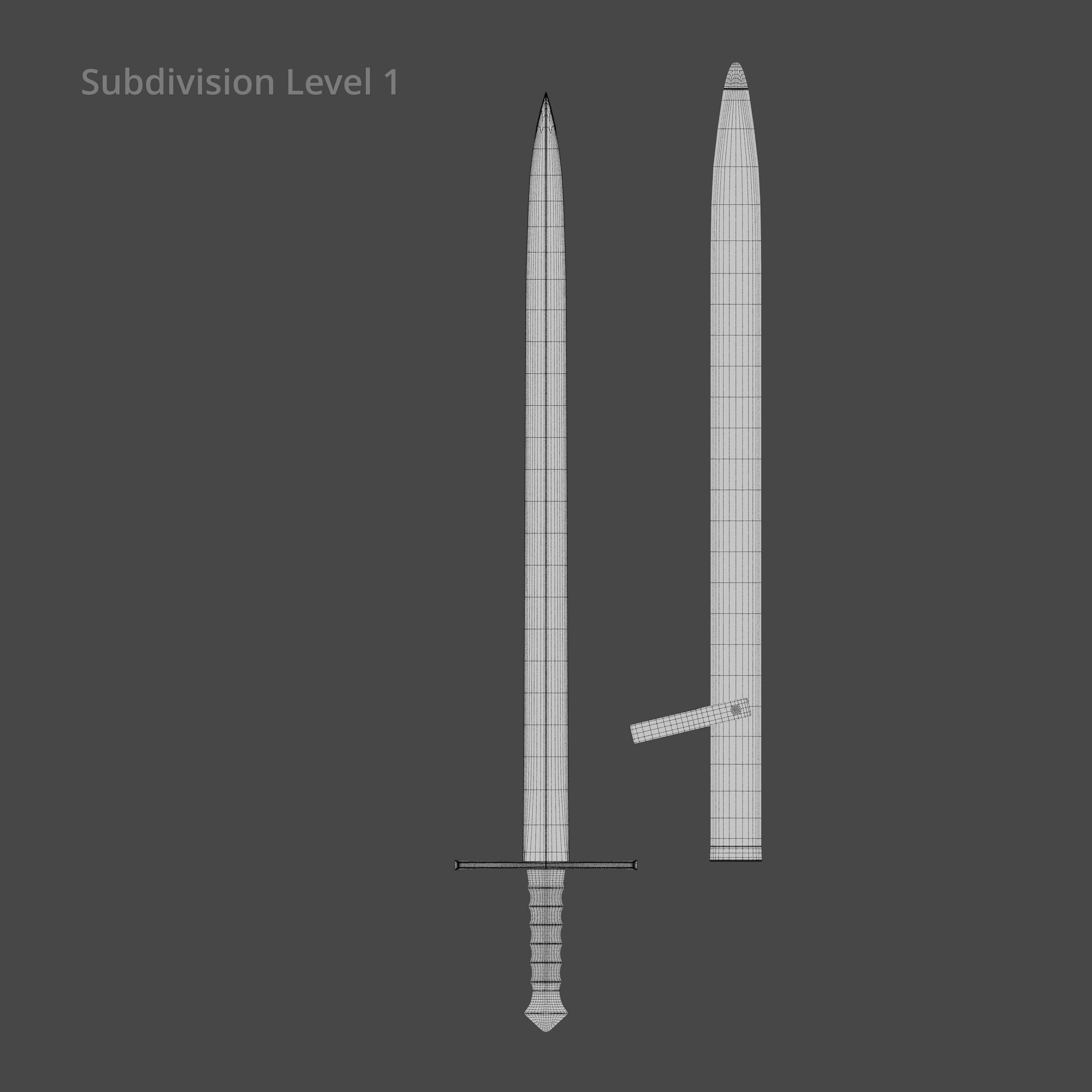 Collection medieval swords 01-05 plus old textures and sheaths 3D model_39