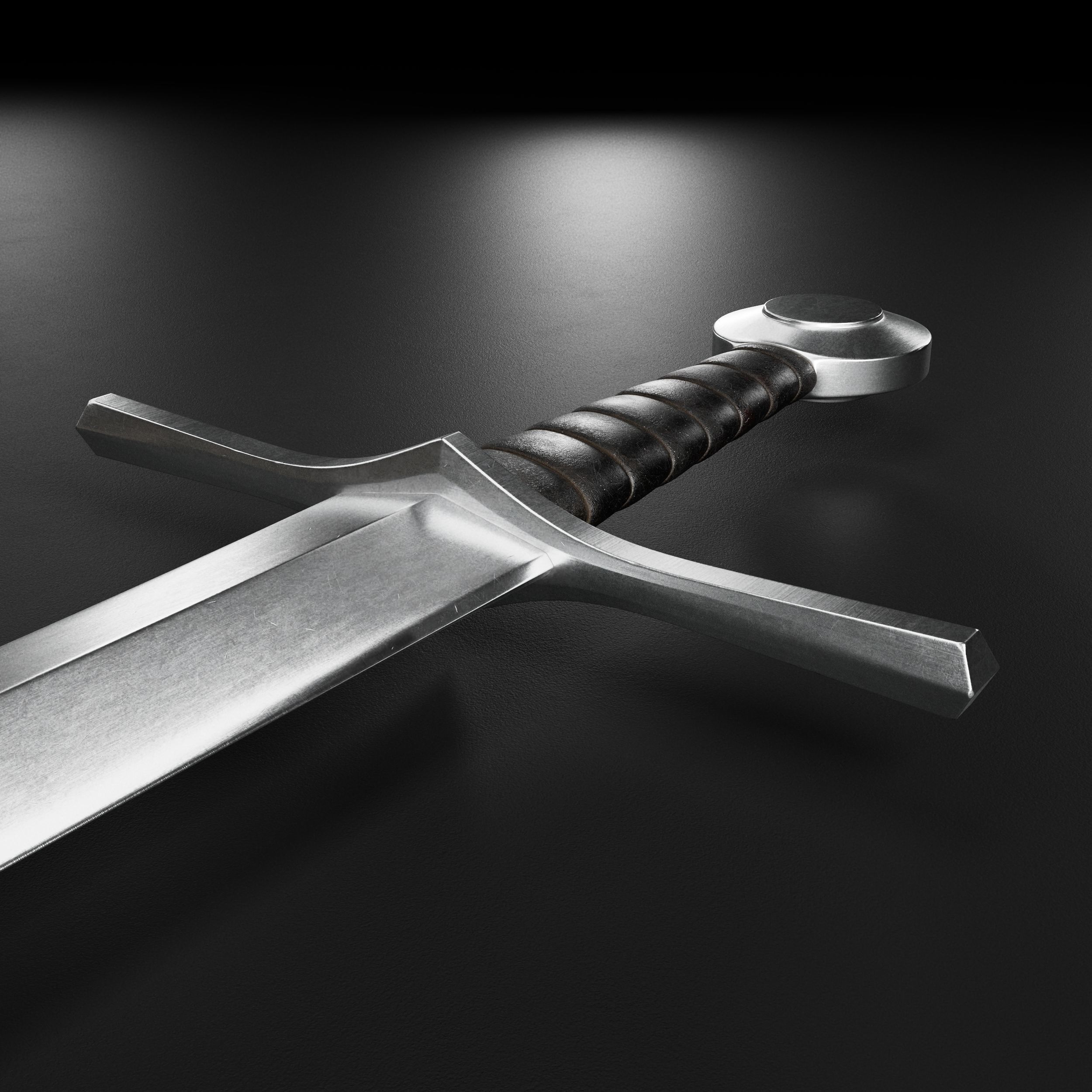 Collection medieval swords 01-05 plus old textures and sheaths 3D model_66