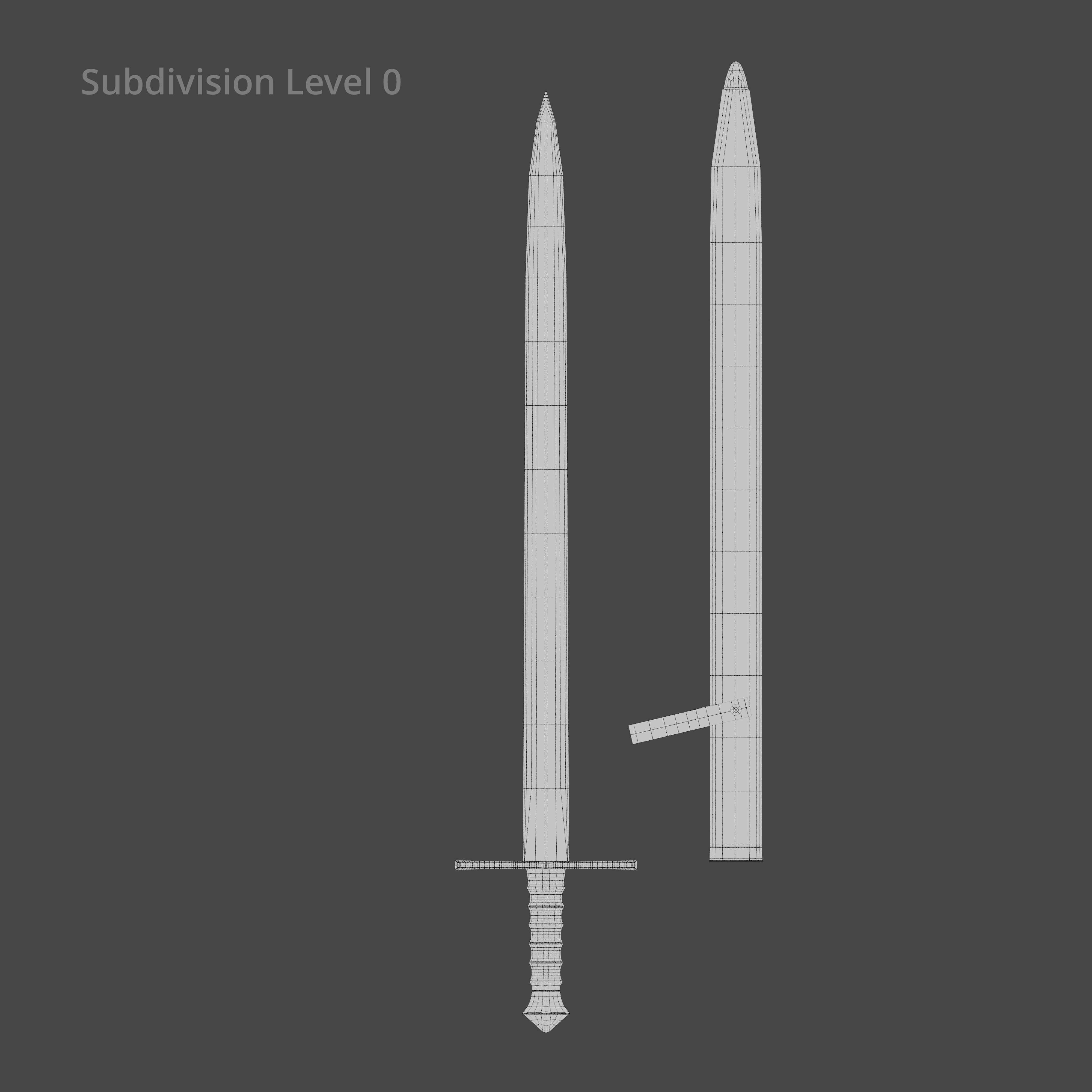 Collection medieval swords 01-05 plus old textures and sheaths 3D model_38