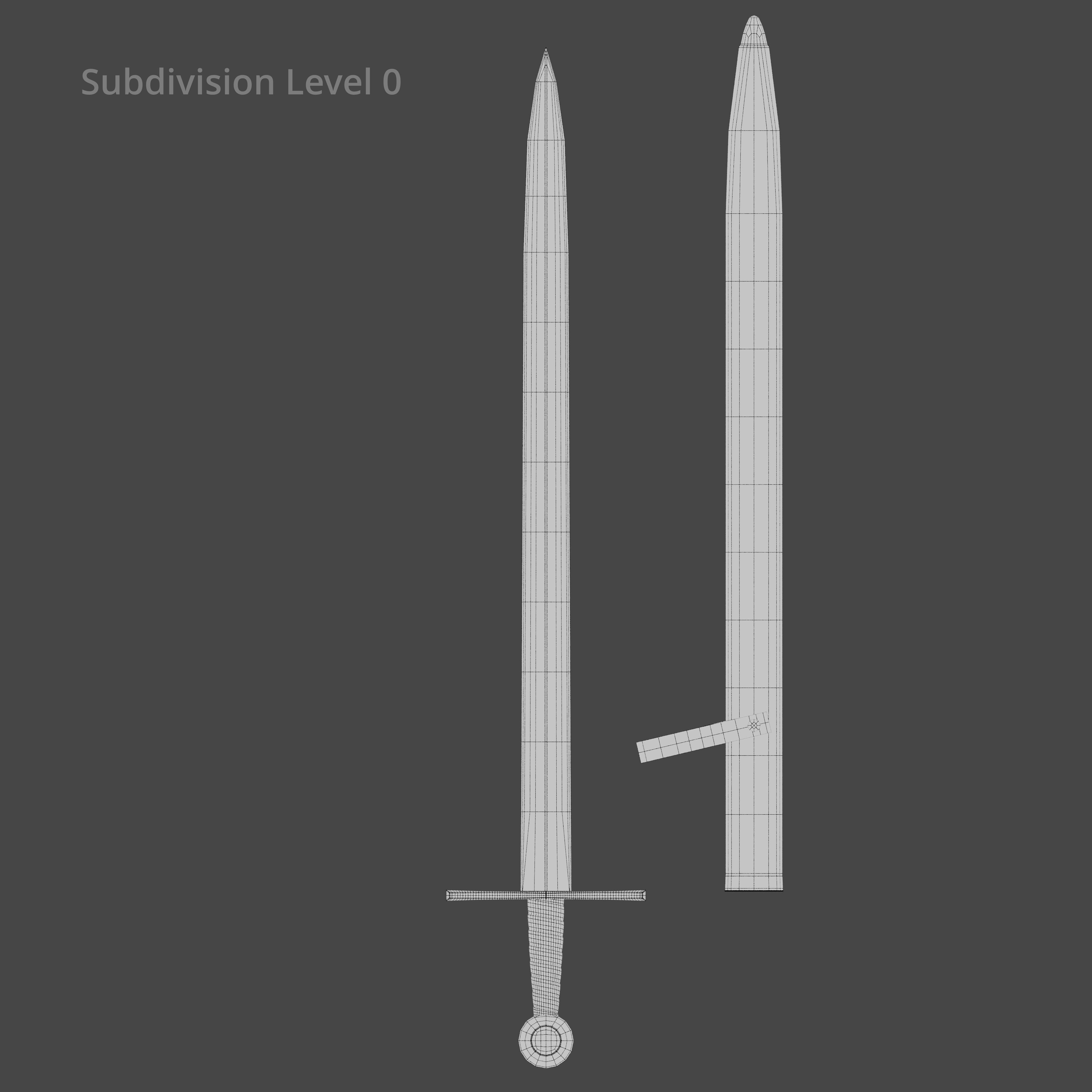 Collection medieval swords 01-05 plus old textures and sheaths 3D model_60