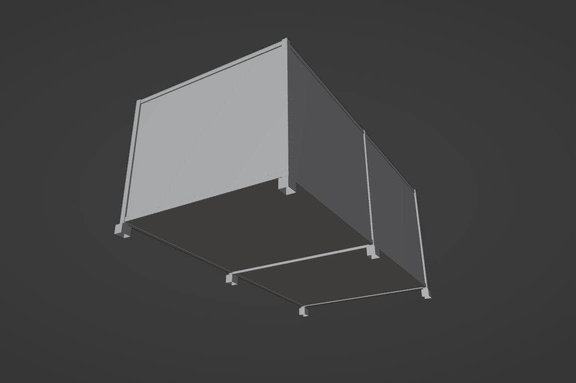 Container box Low-poly 3D model_13