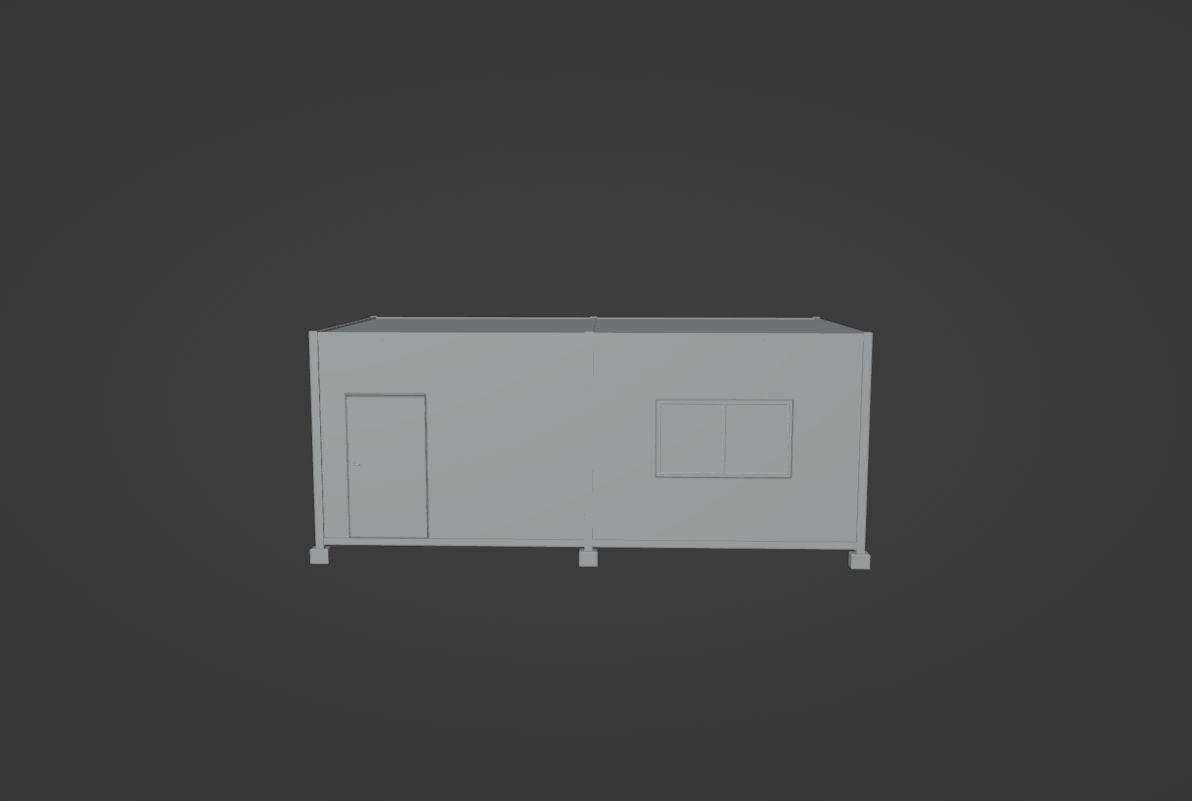 Container box Low-poly 3D model_10