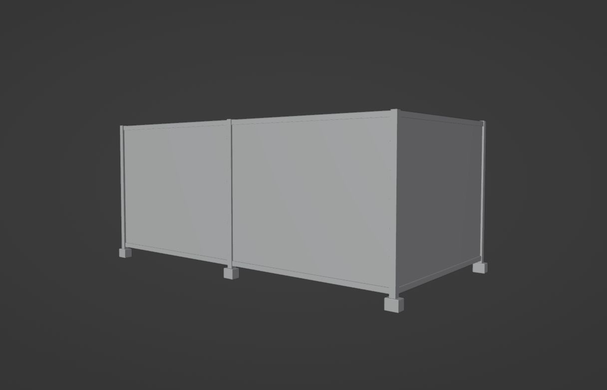 Container box Low-poly 3D model_12