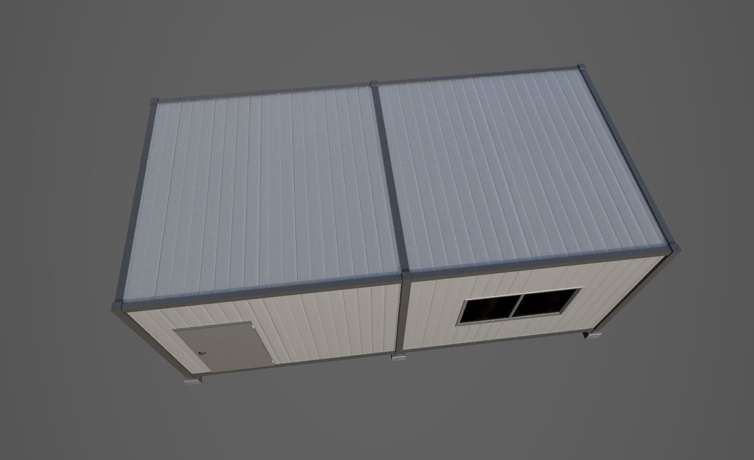 Container box Low-poly 3D model_5