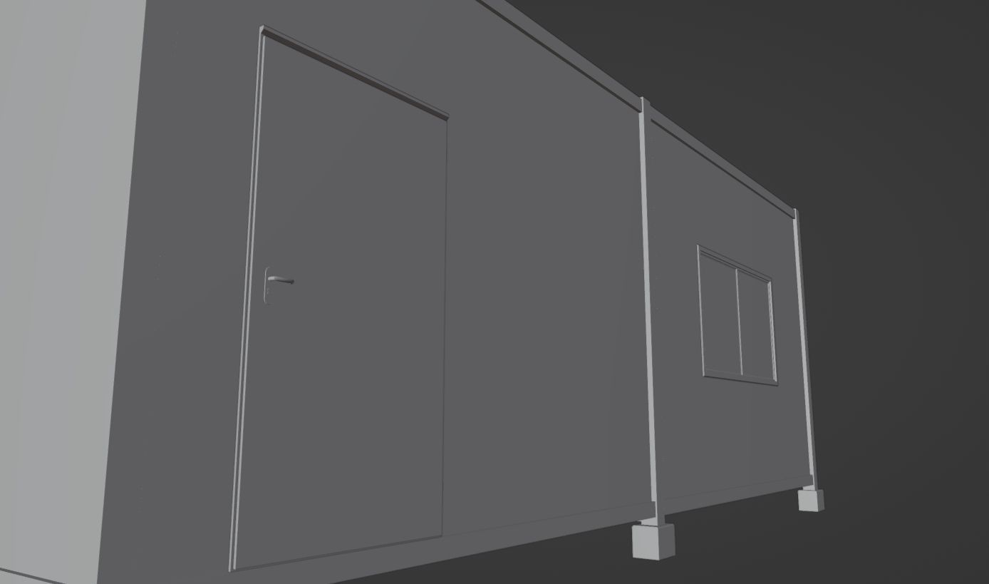 Container box Low-poly 3D model_14