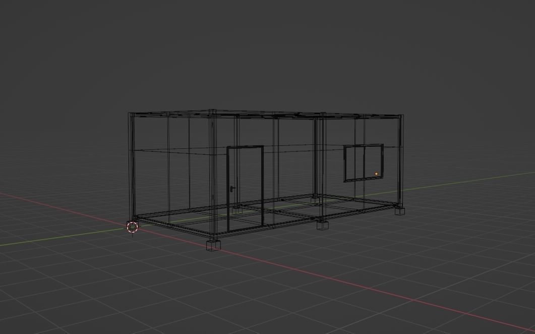 Container box Low-poly 3D model_17