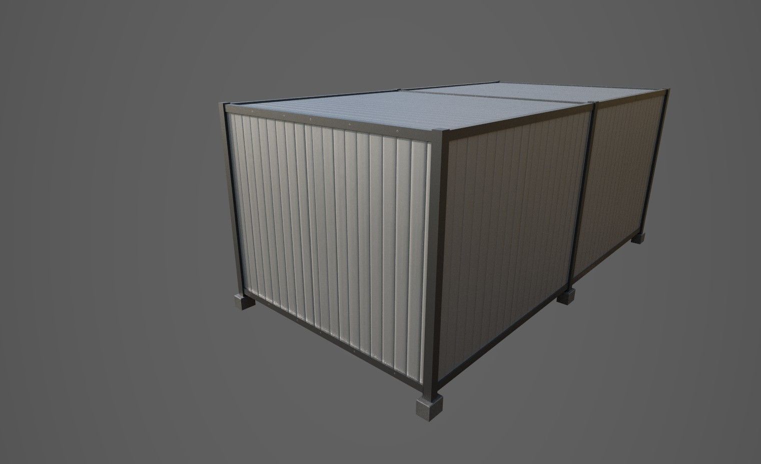 Container box Low-poly 3D model_4