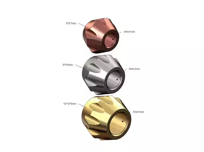 Notched conical bead and bracelet charm