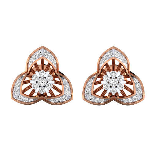Women Stud Earrings STL JCD OBJ FBX Renders Details 3D print model