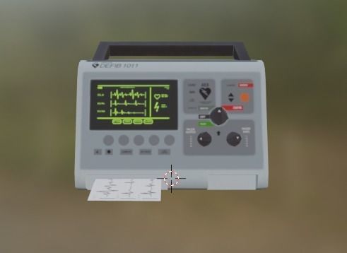 Defibrillator old radio Low-poly 3D model_8