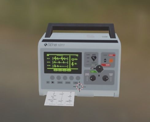 Defibrillator old radio Low-poly 3D model_9