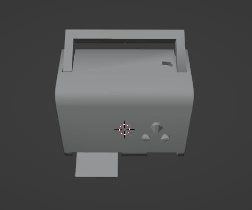 Defibrillator old radio Low-poly 3D model_6
