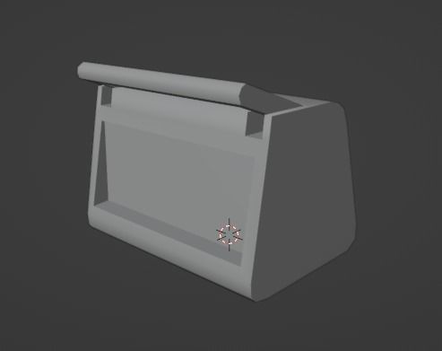 Defibrillator old radio Low-poly 3D model_24