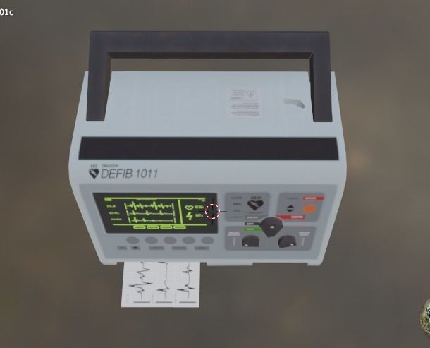 Defibrillator old radio Low-poly 3D model_17