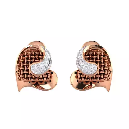 Women Stud Earrings STL JCD OBJ FBX Renders Details