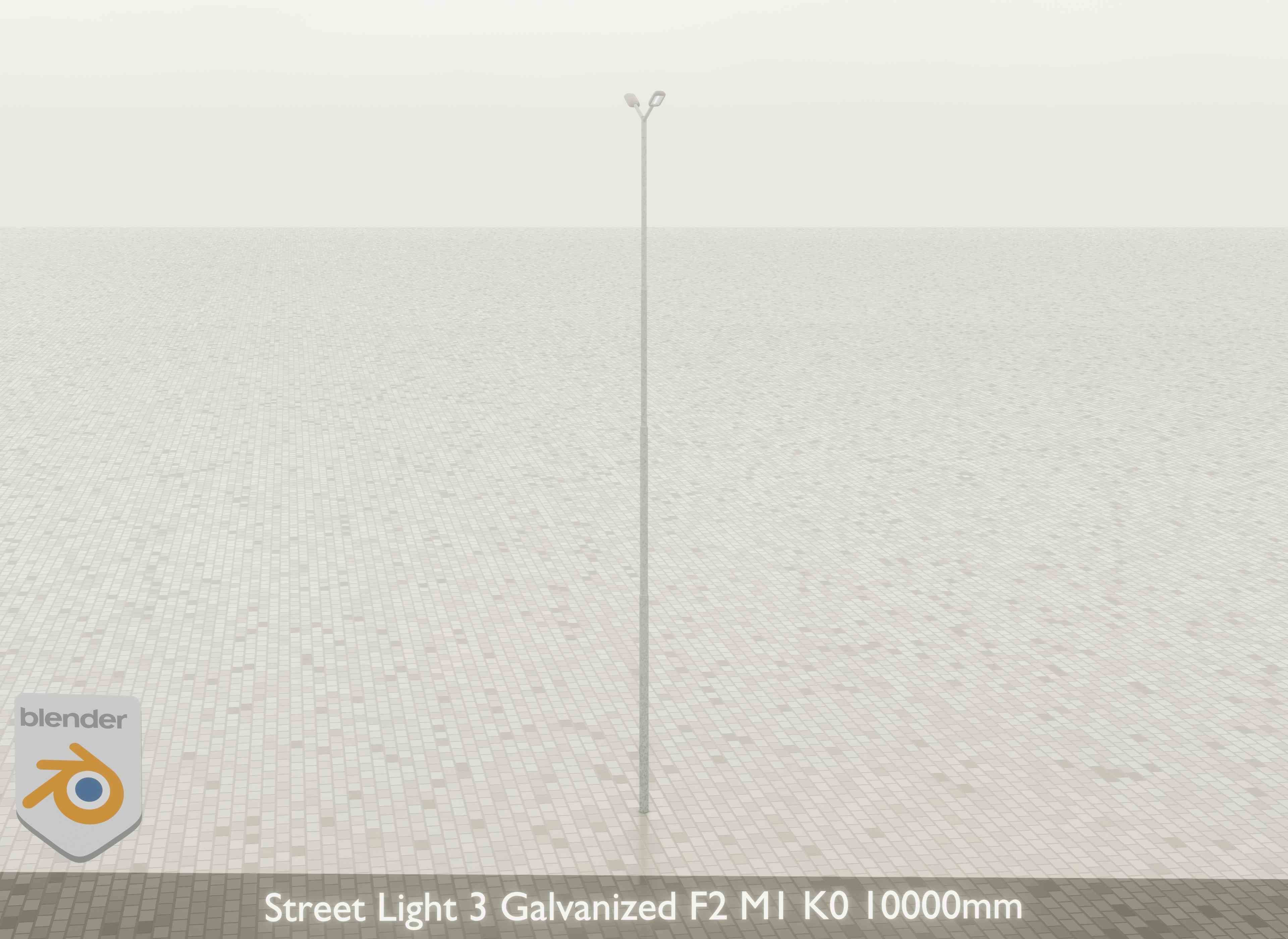 Street Light 3 Galvanized F2 M1 K0 10000 mm Low-poly 3D model_23