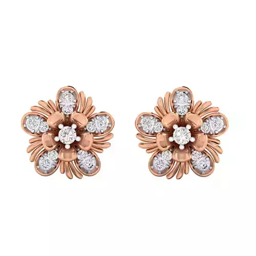 Women Stud Earrings STL JCD OBJ FBX Renders Details