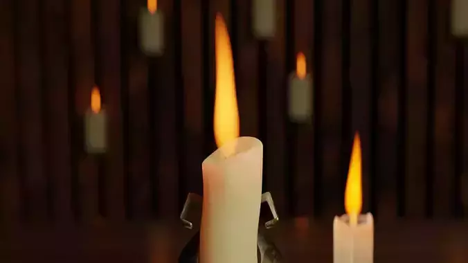 Candle fire - vdb animated