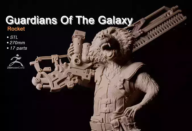 Guardians Of The Galaxy - Rocket  3D print model